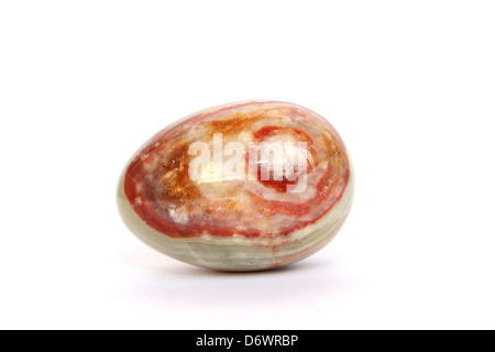 Onyx egg isolated on white background. Stock Photo