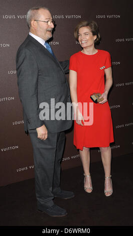 Munich, Germany. 23rd April, 2013. French actress Sarah Biasini and Patrick-Louis Vuitton pose at the opening of a new store of the French fashion label Louis Vuitton in Munich, Germany, 23 April 2013. Photo: Ursula Dueren/dpa/Alamy Live News Stock Photo