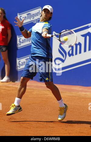 Barcelona, Spain. 23rd April, 2013. Fernando Verdasco (ESP) Fernando Verdasco of Spain during singles match of the Barcelona Open Banc Sabadell tennis tournament at the Real Club de Tenis in Barcelona, Spain, April 23, 2013. (Photo by AFLO/Alamy Live News) Stock Photo