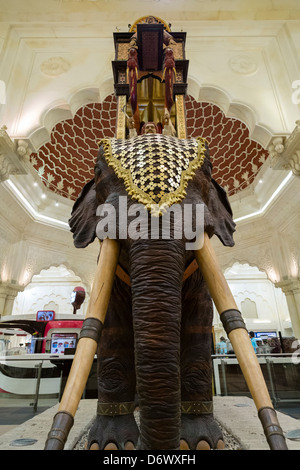 India court elephant statue at at Ibn Battuta shopping mall in Dubai United Arab Emirates Stock Photo