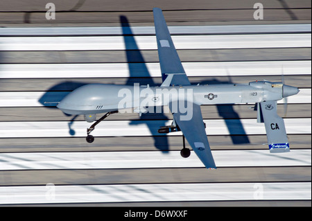 Predator drone an unmanned aircraft takes off from Balad Air Base Iraq ...