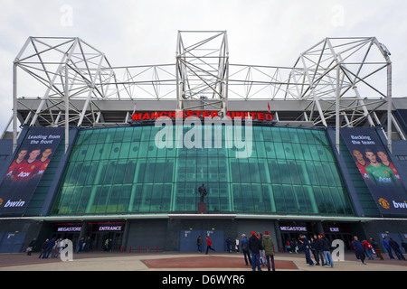 Old Trafford stadium is home to Manchester United. Stock Photo