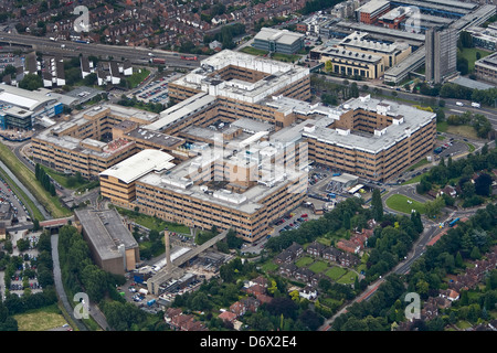 Aerial image of the Queens Medical Centre Hospital QMC in Nottingham. Stock Photo