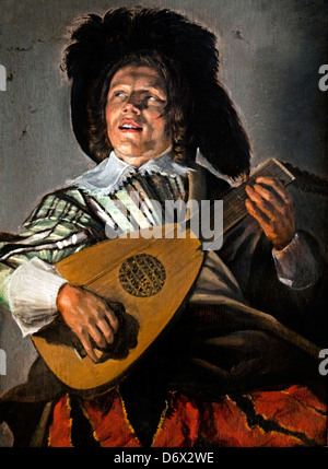 The Serenade 1629 Judith Leyster 1609-1660 Dutch Netherlands ( The Singing Lute Player  depicted di sotto in Su ) Stock Photo