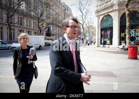 Northumberland Avenue, London, UK. 24th April 2013. Lord Mandelson ...