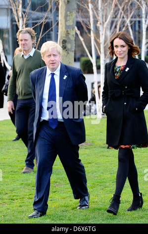 Mayor of London, Boris Johnson and Keeley Hawes P&G Capital Clean Up - photocall London, England - 08.03.12 Stock Photo