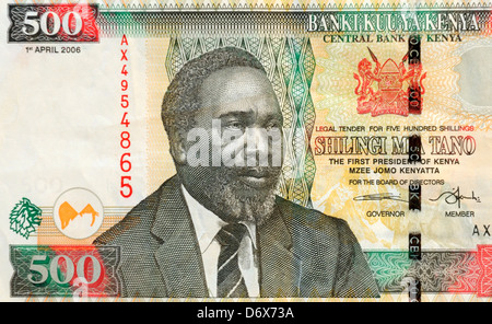 500 Kenyan shillings bank note of Kenya. Kenyan shilling is the ...