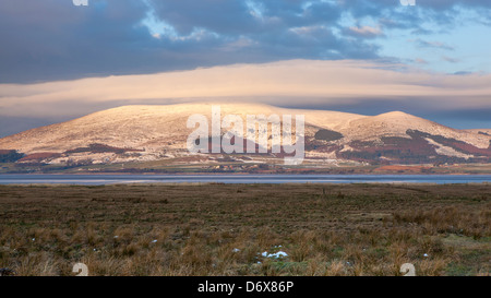 A view towards Criffel hill over River Nith, Dumfries and Galloway, Scotland, UK, Europe. Stock Photo