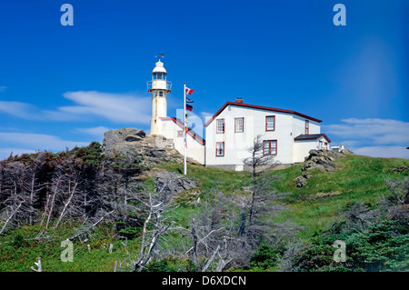 Cape Forchu Lighthouse near Yarmouth Canada;Nova Scotia;East Coast;Maritime; Stock Photo