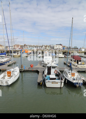 the marina at the port of lowestoft on the suffolk coast Stock Photo