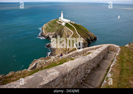 South Stack Lighthouse Anglesey north-west of Holyhead Stock Photo