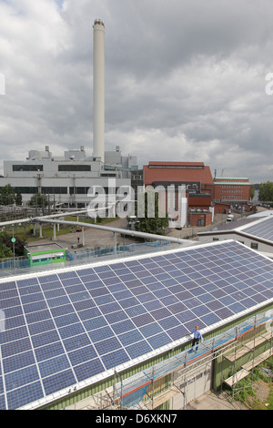 Flensburg, Germany, Stadtwerke invest in solar energy Stock Photo