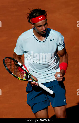 Barcelona, Spain.24th April 2013.  Rafael Nadal of Spain during day three of the ATP 500 World Tour Barcelona Open Banc Sabadell 2013Credit: Action Plus Sports Images/Alamy Live News Stock Photo