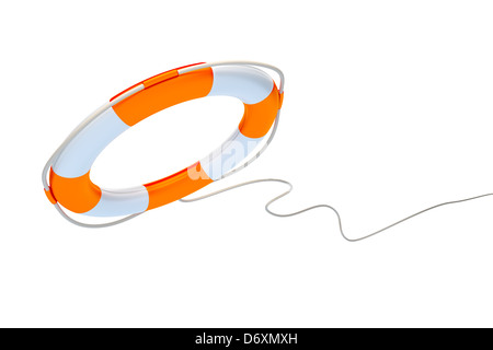 An image of a life saver on a white background Stock Photo
