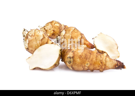 sunroot tubers or jerusalem artichoke (Helianthus tuberosus) Stock Photo