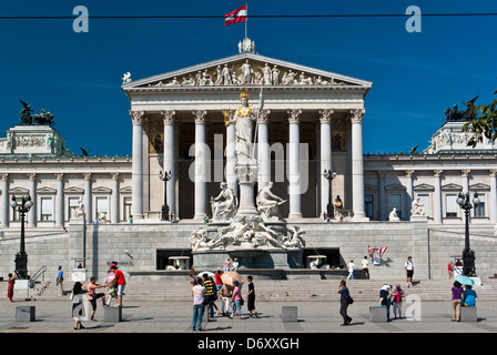 Parlament (Austrian Parliament), Vienna, Austria Stock Photo
