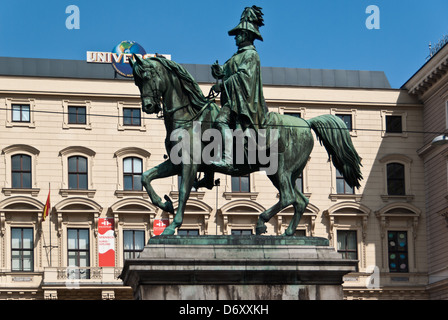 Monument to Karl Philipp, Prince of Schwarzenberg at Schwarzenbergplatz, Vienna, Austria Stock Photo
