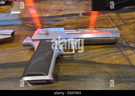 Desert eagle big caliber hand gun isolated on white background Stock ...