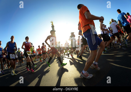 Berlin, Germany, participants at the 39th Berlin Marathon 2012 Stock Photo