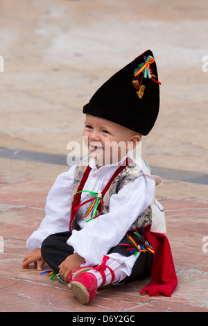 Traditional fiesta at Villaviciosa in Asturias, Northern Spain Stock Photo