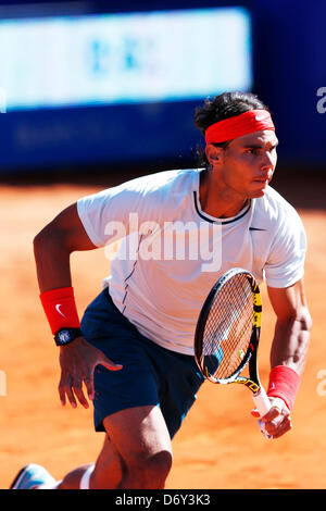 Barcelona, Spain. 24th April, 2013. Rafael Nadal (ESP), APRIL 24, 2013 - Tennis : The men's singles second round tennis match of the Barcelona Open Banco Sabadell tennis tournament at the Real Club de Tenis in Barcelona, Spain, (Photo by D.Nakashima/AFLO) Stock Photo