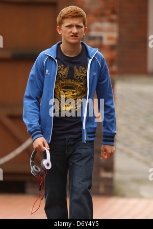 Sam Ashton 'Coronation Street' cast arriving at the Granada studios in Manchester Manchester, England - 09.09.11 Stock Photo