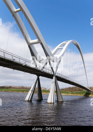 The Infinity Bridge  Stockton-on-Tees north east England UK Stock Photo