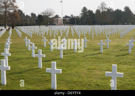 American Cemetery of second war (1939-1945), in Coleville-Sur-Mer, Normandy France Stock Photo