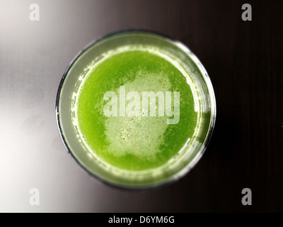 Close up of glass of vegetable juice Stock Photo