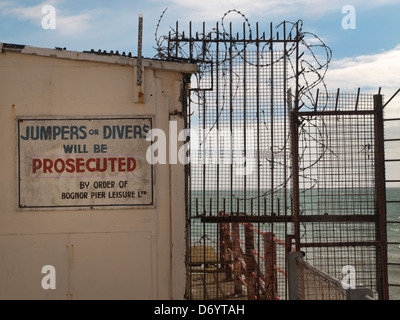 A sign on the pier at Bognor Regis, West Sussex Stock Photo
