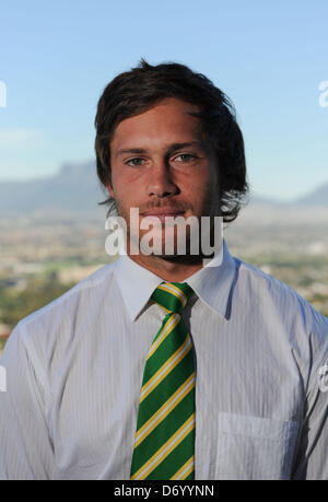 CAPE TOWN, SOUTH AFRICA - Thursday 25 April 2013, Jan Serfontein during the official team announcement at SARU House, of the Springbok u/20 rugby team to represent South Africa in the IRB Junior World Championship (JWC) in France during the month of June.  Photo by Roger Sedres/ImageSA/Alamy Live News Stock Photo