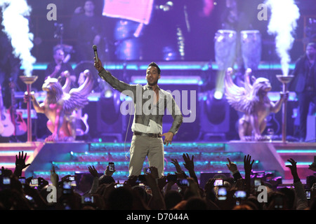 Romeo Santos performing live in concert at Madison Square Garden New York City, USA - 23.02.12 Stock Photo