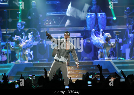 Romeo Santos performing live in concert at Madison Square Garden New York City, USA - 23.02.12 Stock Photo