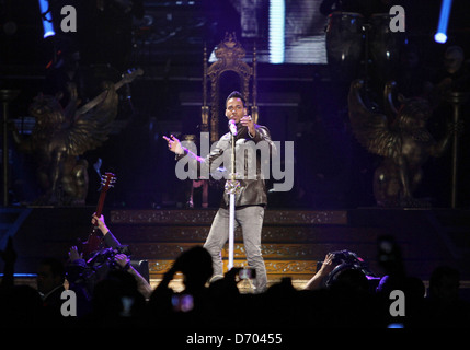 Romeo Santos performing live in concert at Madison Square Garden New York City, USA - 23.02.12 Stock Photo