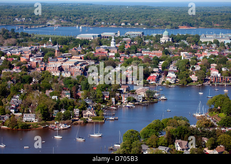 Waterfront neighborhoods near downtown Annapolis, Maryland Stock Photo