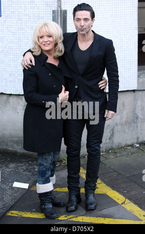 Sherry Hewson and Jake Canuso outside the ITV studios London, England - 23.02.12 Stock Photo