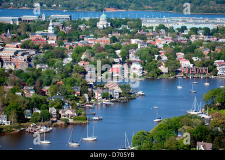 Waterfront neighborhoods near downtown Annapolis, Maryland Stock Photo