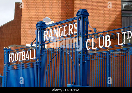 General view of Ibrox stadium, home of Rangers Football Club. The SPL side recently went into administration. Glasgow, Scotland Stock Photo