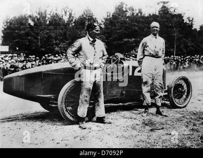 Sir Henry Segrave after winning 1923 French Grand Prix in Sunbeam Stock Photo