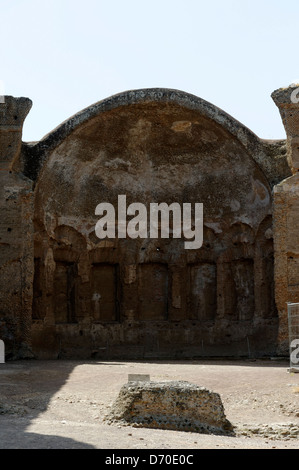 Villa Adriana. Tivoli. Italy. View of the grand Philosophers' Hall which is thought to have been a large throne room where the e Stock Photo