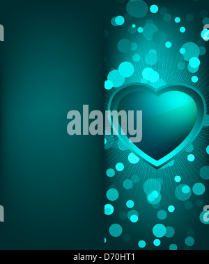 Valentine Day Card with Heart Illustration Stock Photo - Alamy