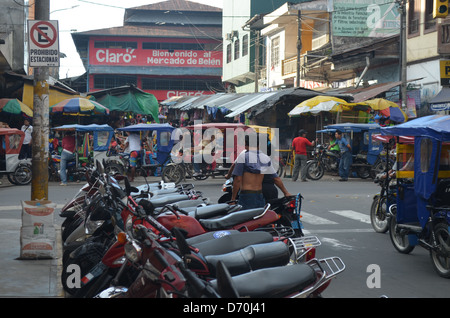 Belen market, Iquitos, Peru. One of the great third world markets. Stock Photo