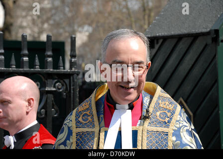 Anzac Day, London, UK. 25th April 2013. The Very Reverend Dr John Hall , Dean of Westminster at Westminster Abbey. Stock Photo