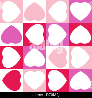 Background with sixteen hearts. EPS 8 Stock Photo