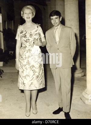 Mrs. Reed Albee and her son Edward Albee on Worth Avenue. 1967 Bert Morgan Photo Stock Photo