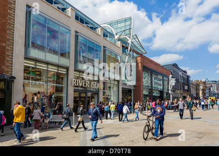 The Briggate entrance to the new (as of 2013) Trinity Leeds shopping centre, Briggate, Leeds, West Yorkshire, UK Stock Photo