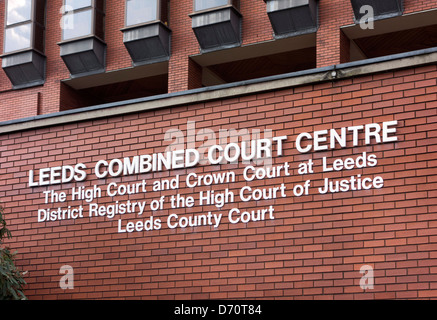 The Leeds Combined Court Centre (High Court, Crown Court, High Court of Justice, and County Court), Leeds, West Yorkshire, UK Stock Photo