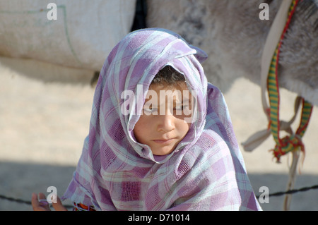 Portrait of a Bedouin girl, Hurghada, Egypt, Africa Stock Photo