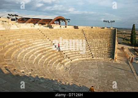 Ancient amphitheater in Kourion, Cyprus. Stock Photo