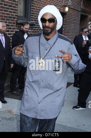 New York, USA. 25th April, 2013. Rapper SNOOP LION at his appearance on 'The Late Show with David Letterman' held at the Ed Sullivan Theater. (Credit Image: Credit:  Nancy Kaszerman/ZUMAPRESS.com/Alamy Live News)